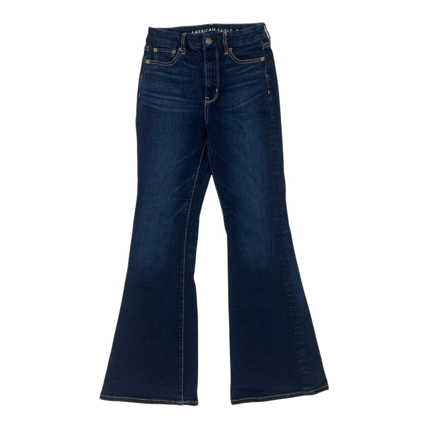 Jeans Boot Cut By American Eagle In Blue Denim, Size:0