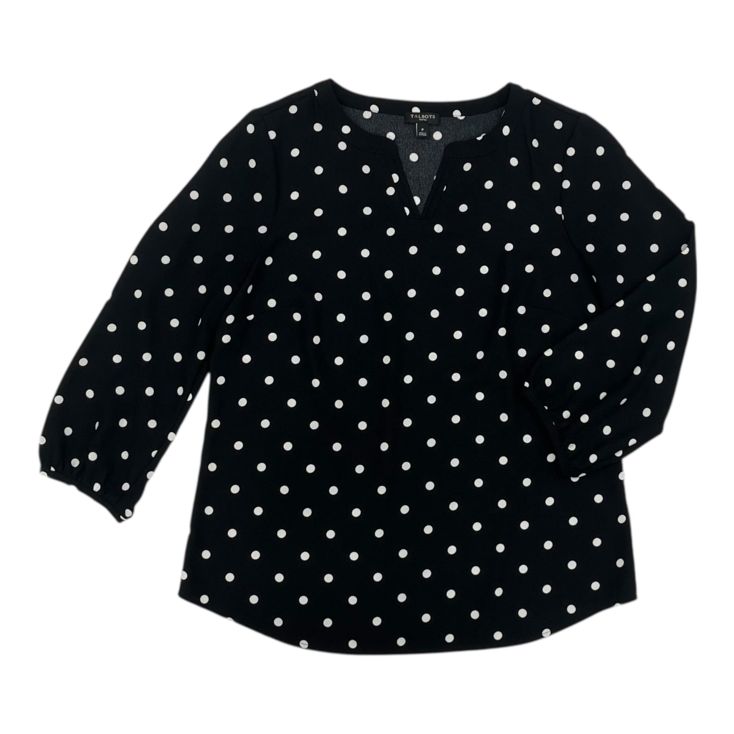 Blouse 3/4 Sleeve By Talbots In Polkadot Pattern, Size:Sp