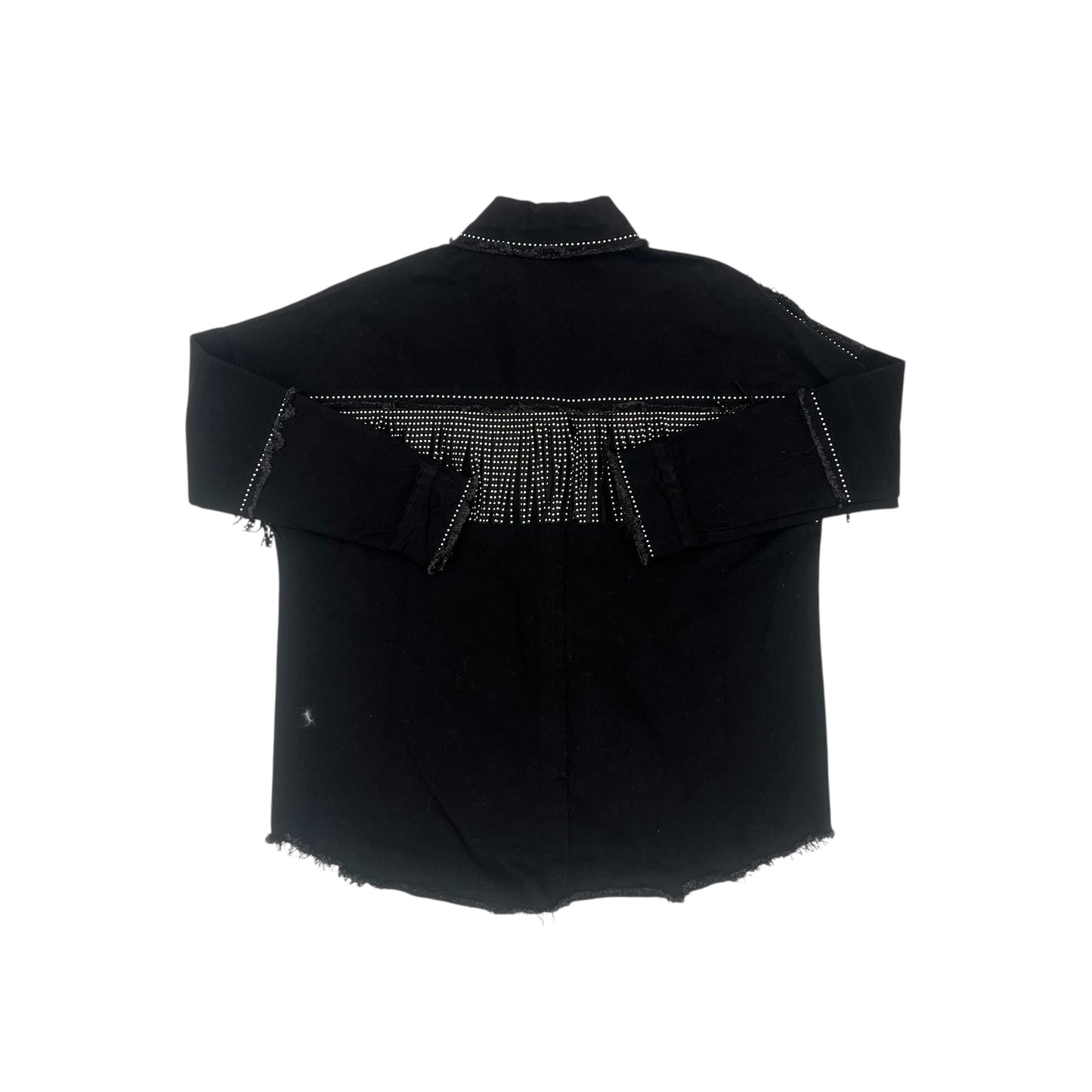 Jacket Denim By Blue B In Black Denim, Size:L