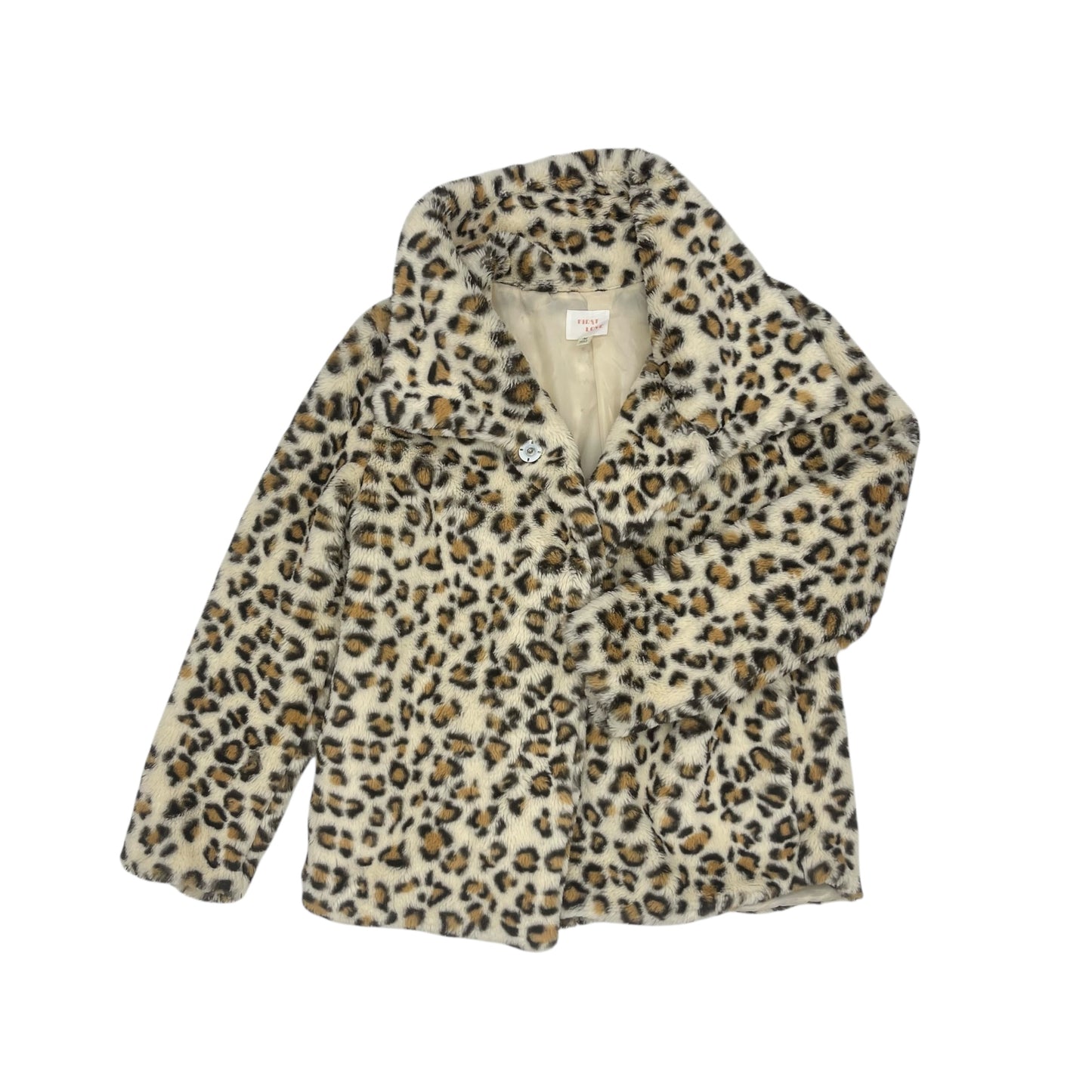 Coat Faux Fur & Sherpa By First Love In Leopard Print, Size:M