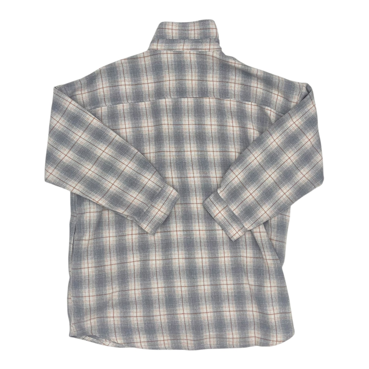 Jacket Shirt By Chicsoul In Plaid Pattern, Size:3X