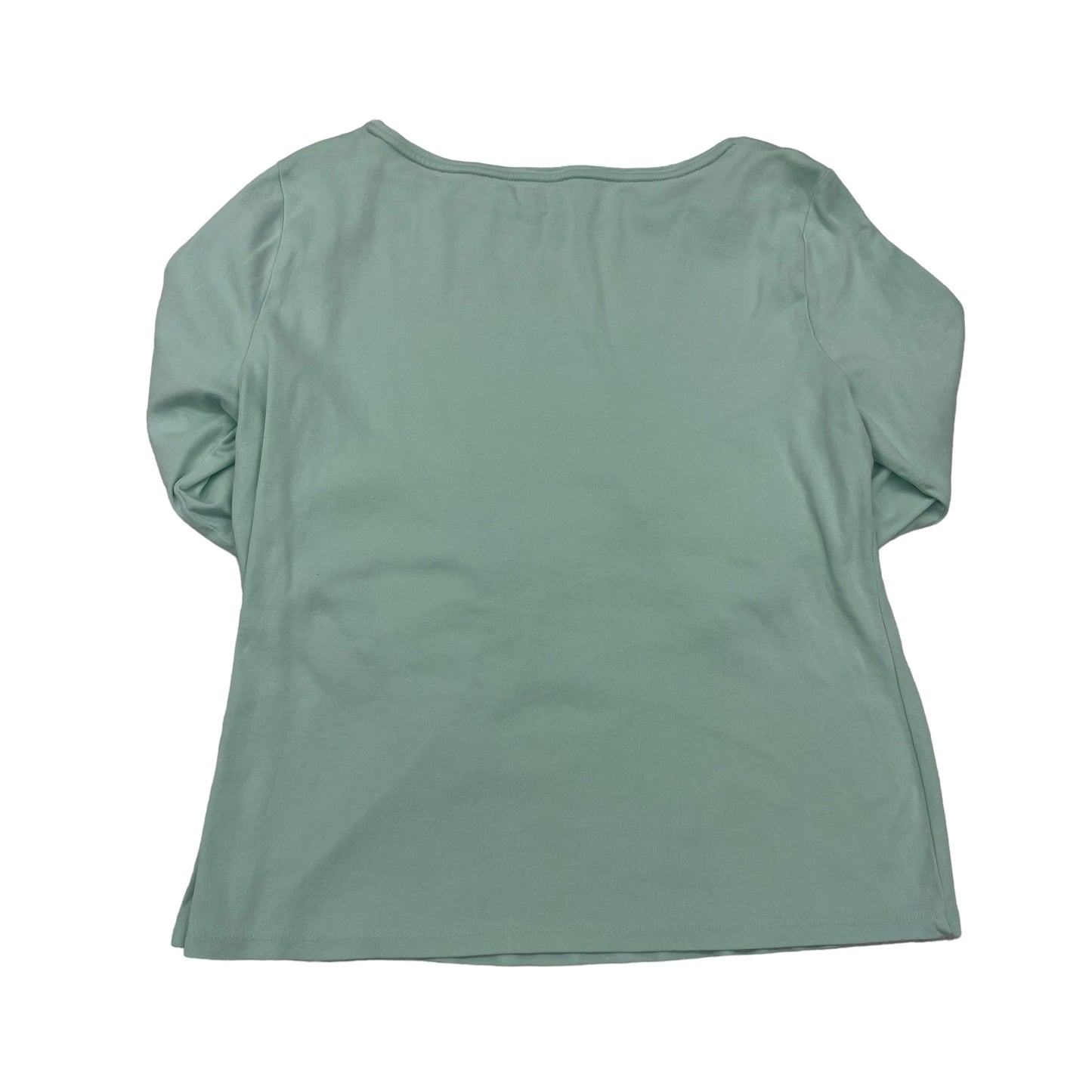 GREEN TALBOTS TOP 3/4 SLEEVE, Size XL