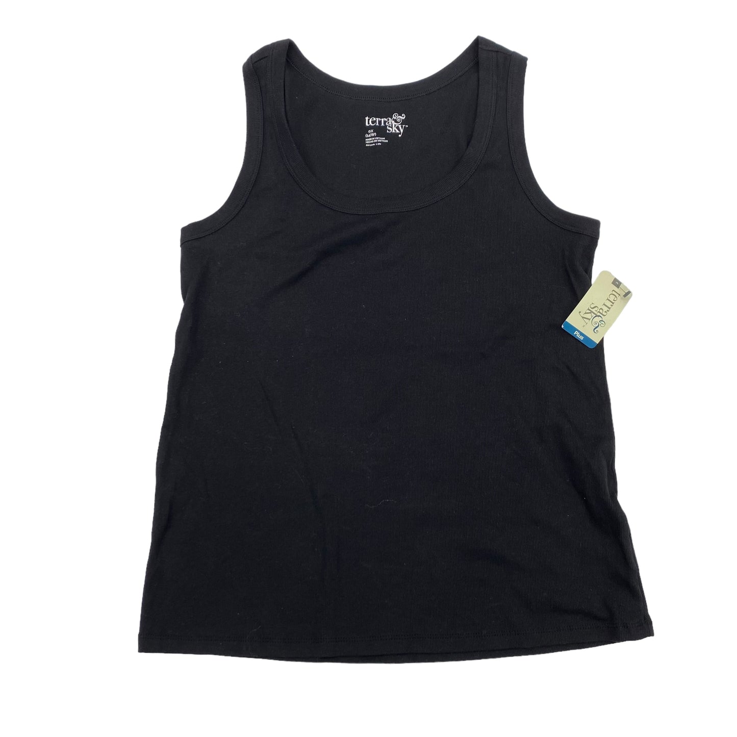 BLACK TANK TOP by TERRA & SKY Size:XL