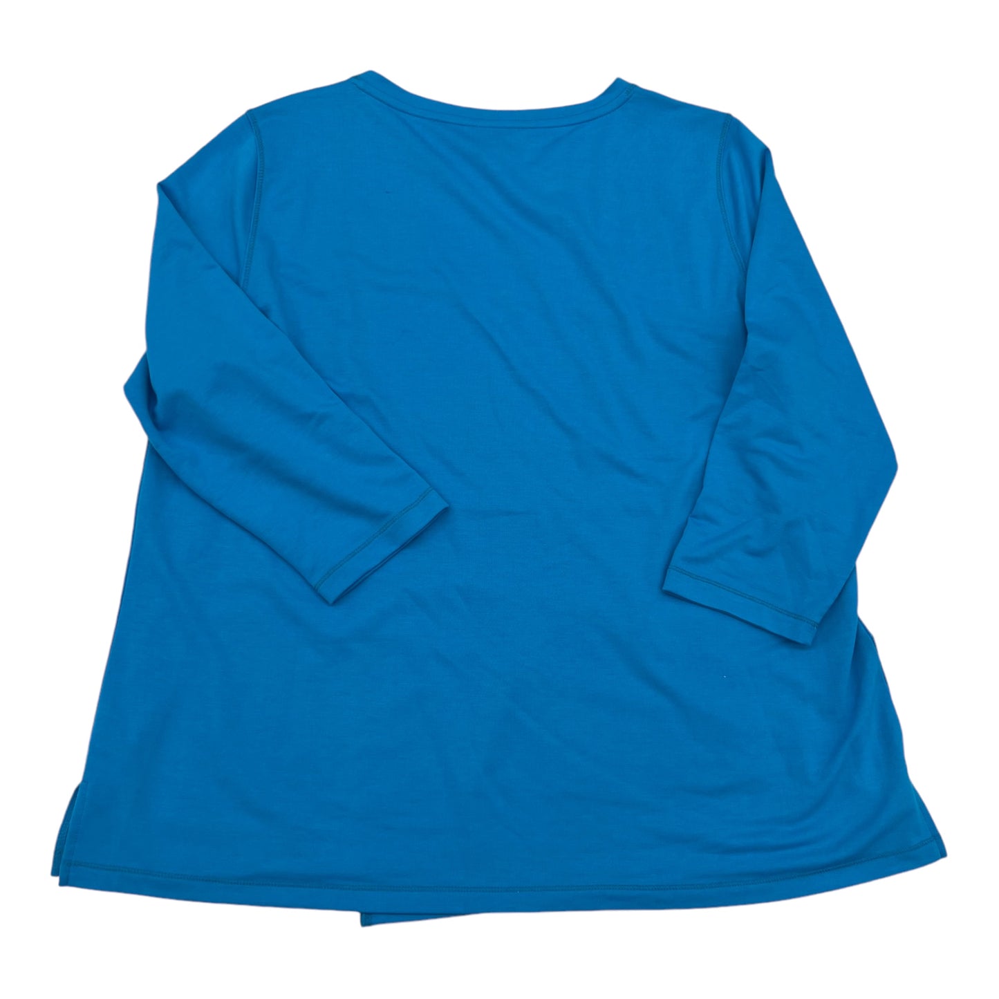 Top 3/4 Sleeve By Multiples In Blue, Size:Xl