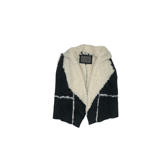 Vest Faux Fur & Sherpa By Ci Sono In Black & White, Size:S