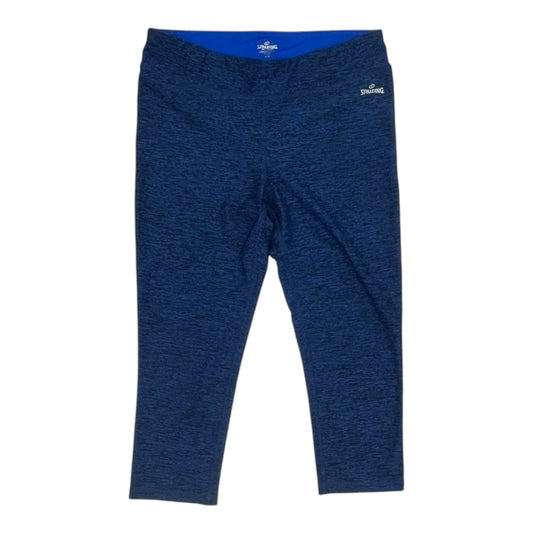 Athletic Leggings Capris By Spalding In Blue, Size:L