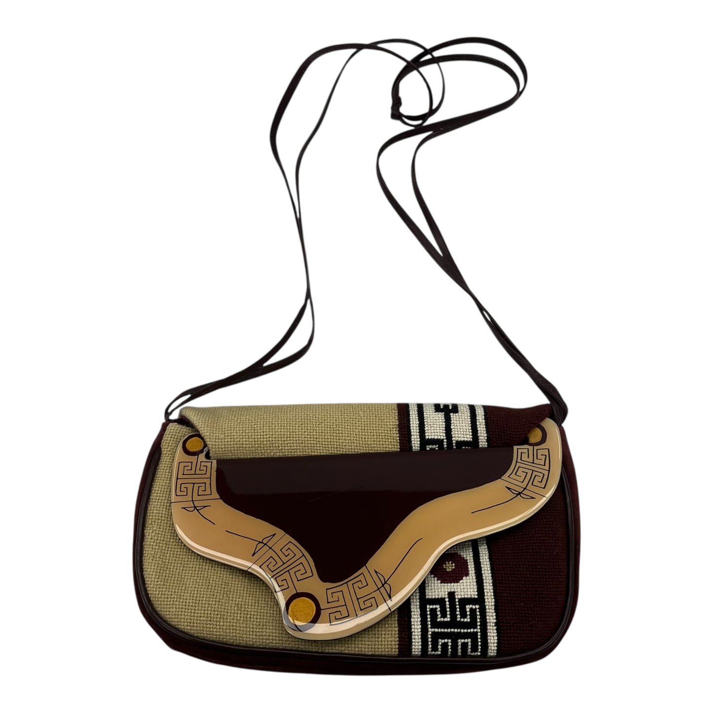 Crossbody By Clothes Mentor In Red & Tan, Size:Medium