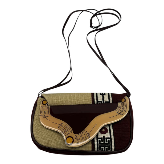 Crossbody By Clothes Mentor In Red & Tan, Size:Medium
