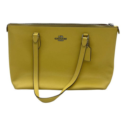 Handbag Designer By Coach In Yellow, Size:Large