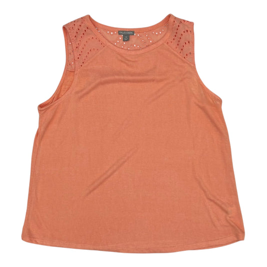 Top Sleeveless By Falls Creek In Peach, Size:1X