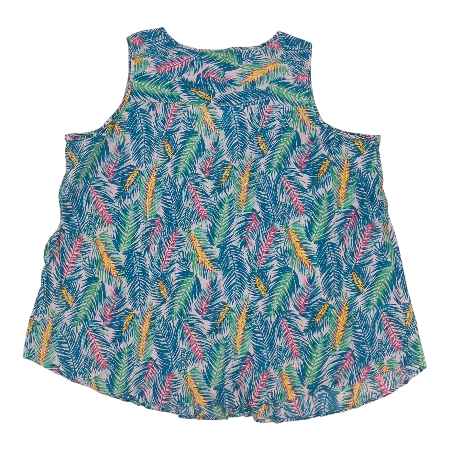 Blouse Sleeveless By Woman Within In Blue, Size:2X
