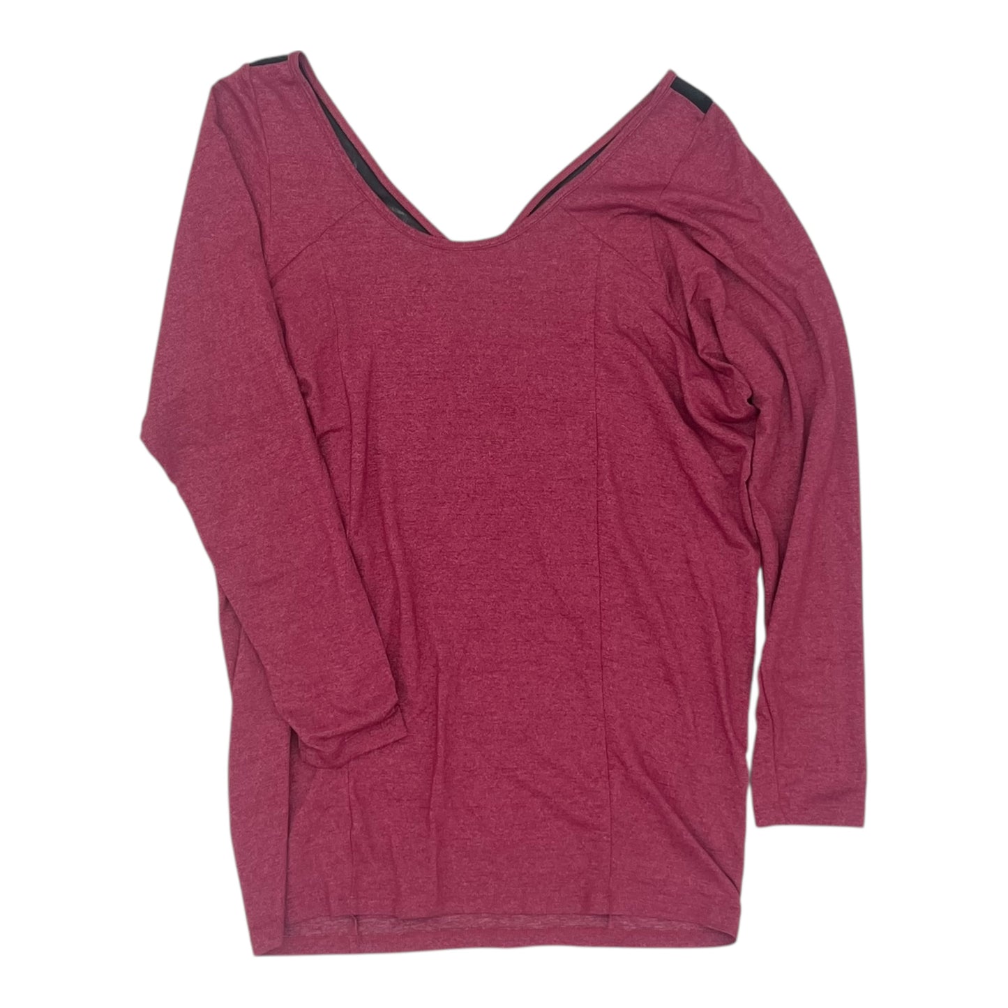 Athletic Top Ls Collar By Lucy In Red, Size:M