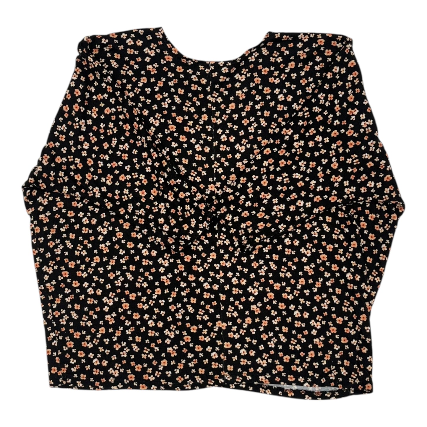 Top 3/4 Sleeve By Kim & Cami In Black & Orange, Size:1X