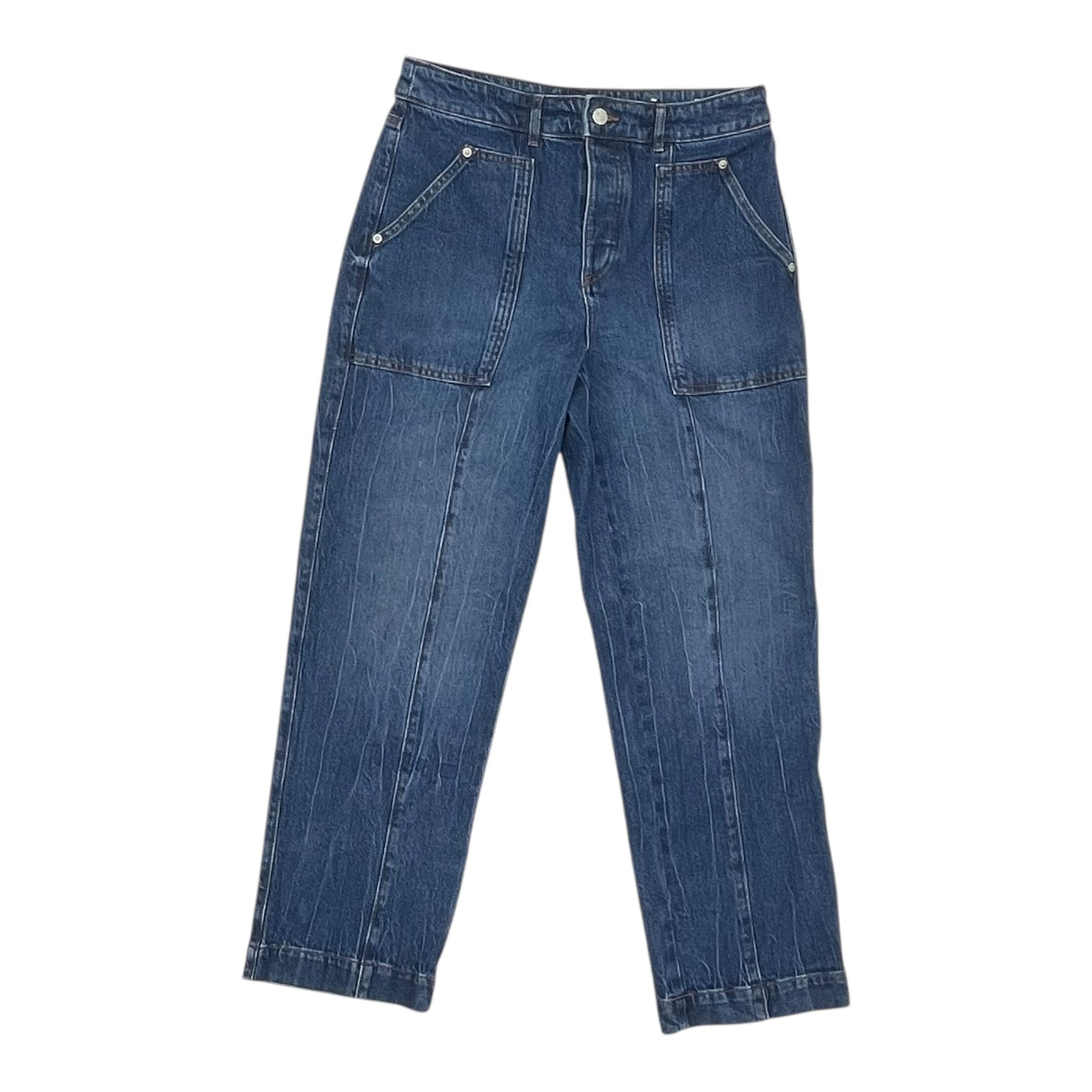 Jeans Straight By Loft In Blue Denim, Size:4