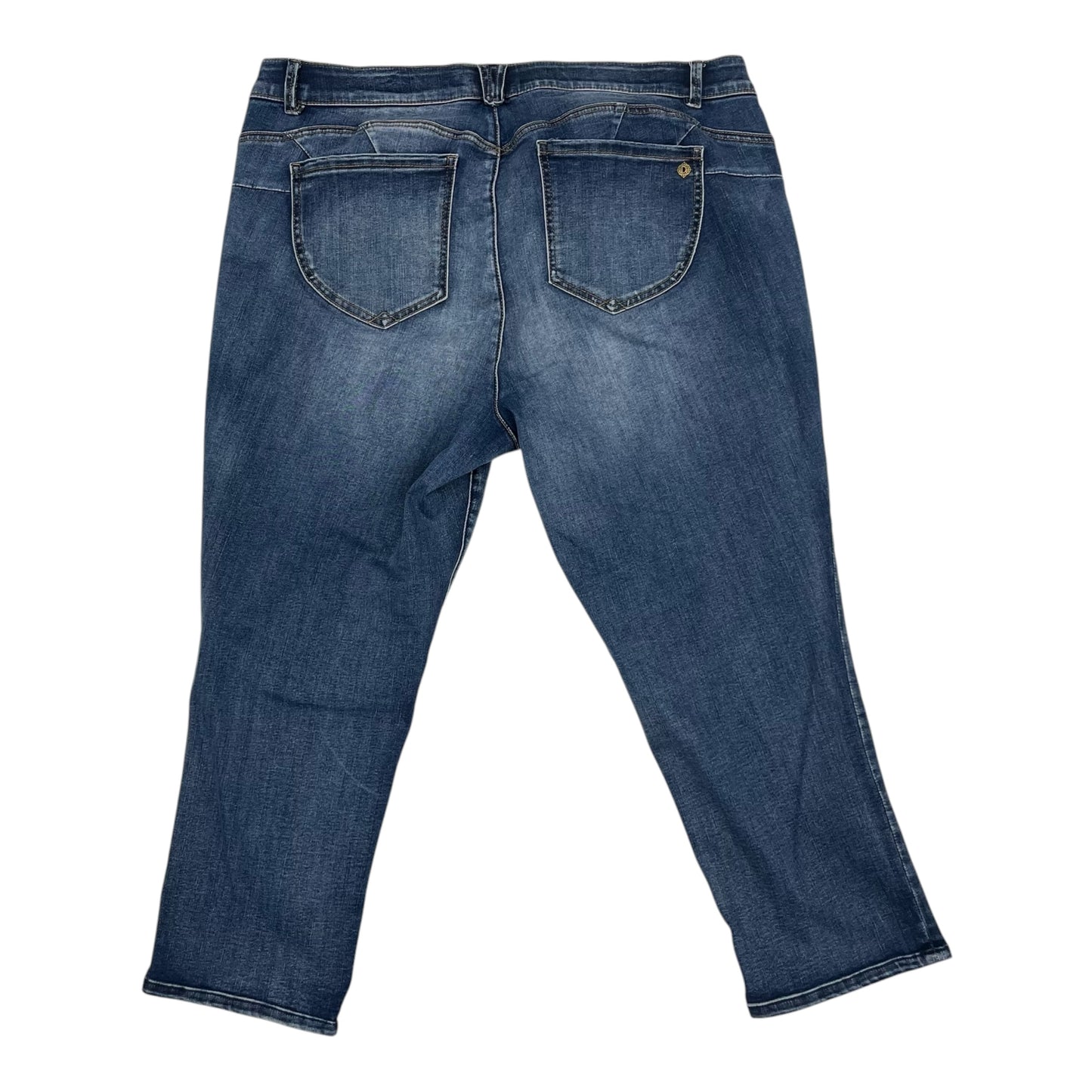 Jeans Straight By Democracy In Blue Denim, Size:22