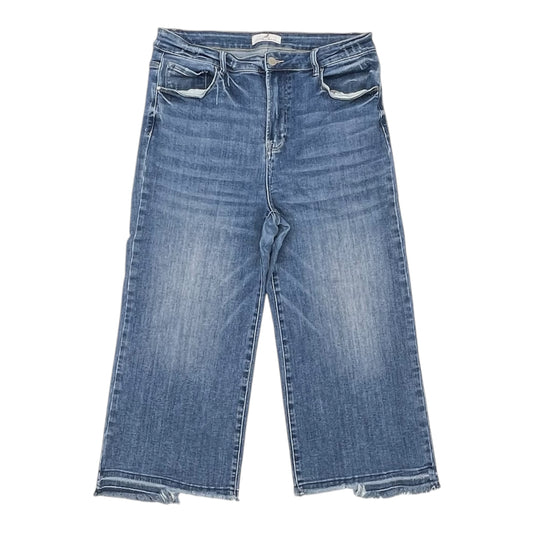 Jeans Wide Leg By Risen In Blue Denim, Size:1X
