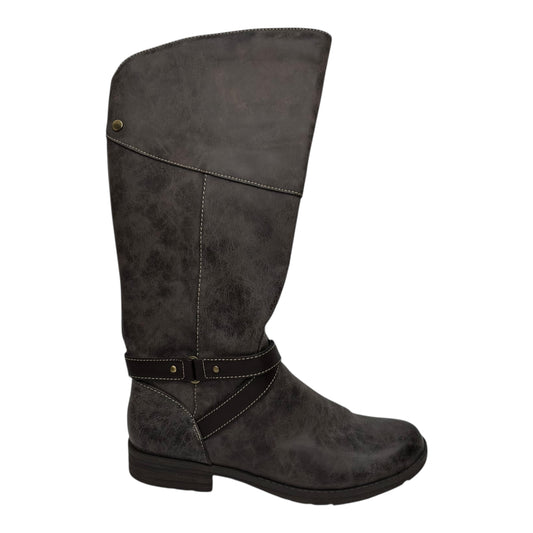 Boots Knee Flats By Natural Soul In Brown, Size:8