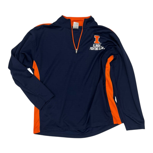 Athletic Top Ls Collar By Clothes Mentor In Blue & Orange, Size:Xl