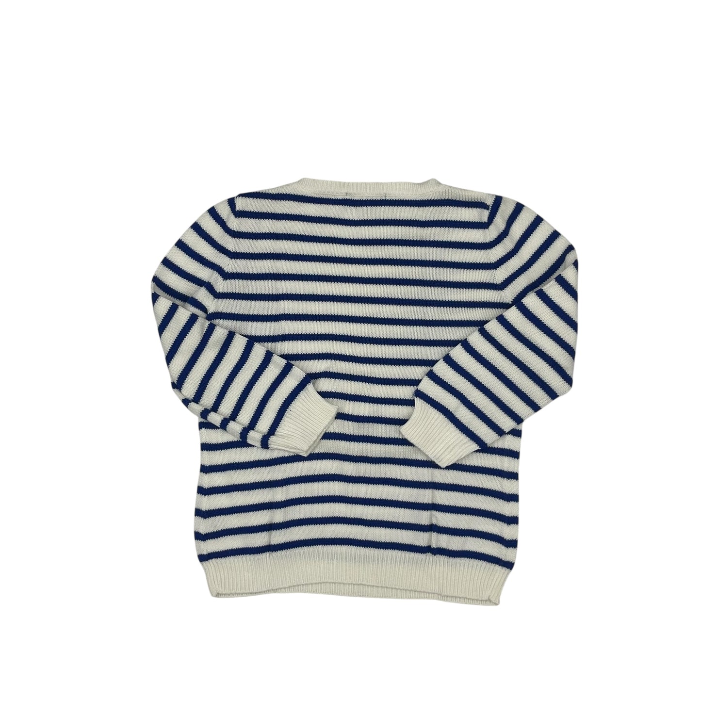 Sweater By Lauren By Ralph Lauren In Blue & Cream, Size:S