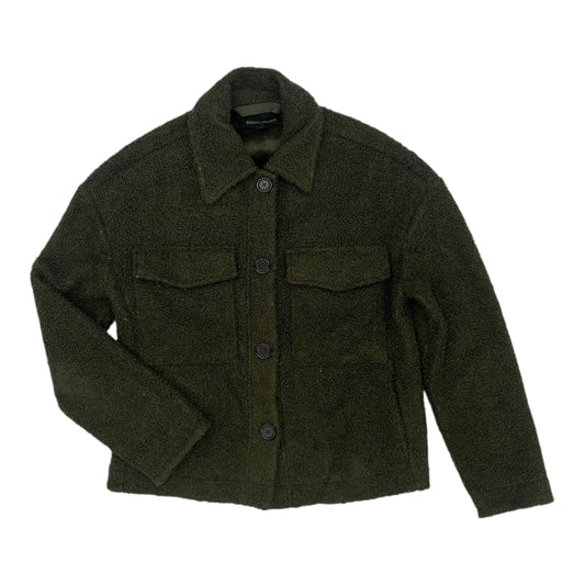 Jacket Faux Fur & Sherpa By Banana Republic In Green, Size:M