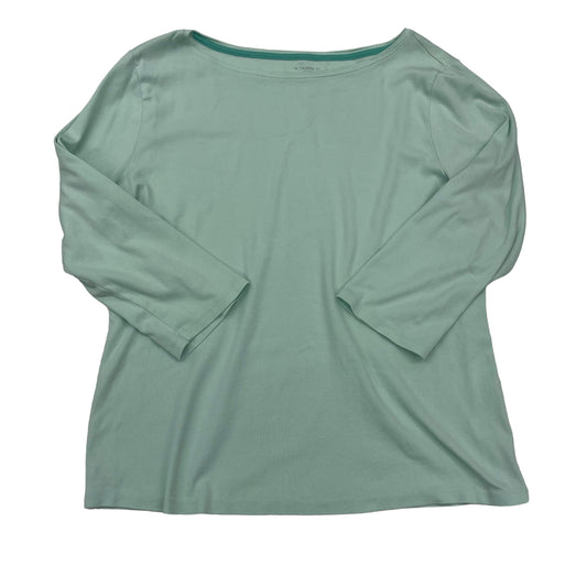 GREEN TALBOTS TOP 3/4 SLEEVE, Size XL