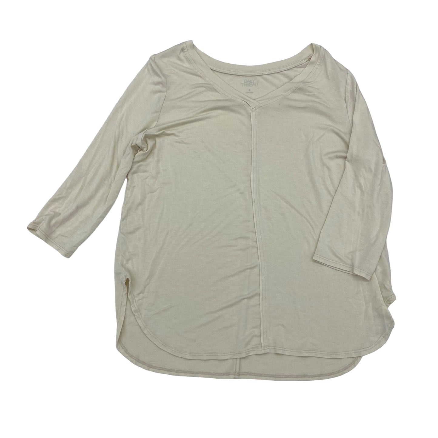 CREAM TOP 3/4 SLEEVE by CLOTHES MENTOR Size:S