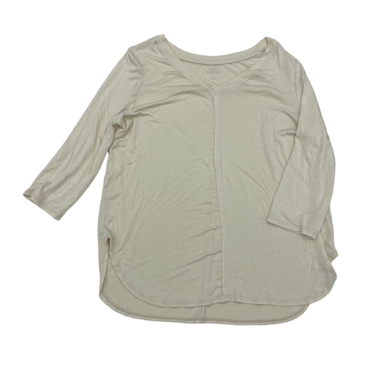 CREAM TOP 3/4 SLEEVE by CLOTHES MENTOR Size:S