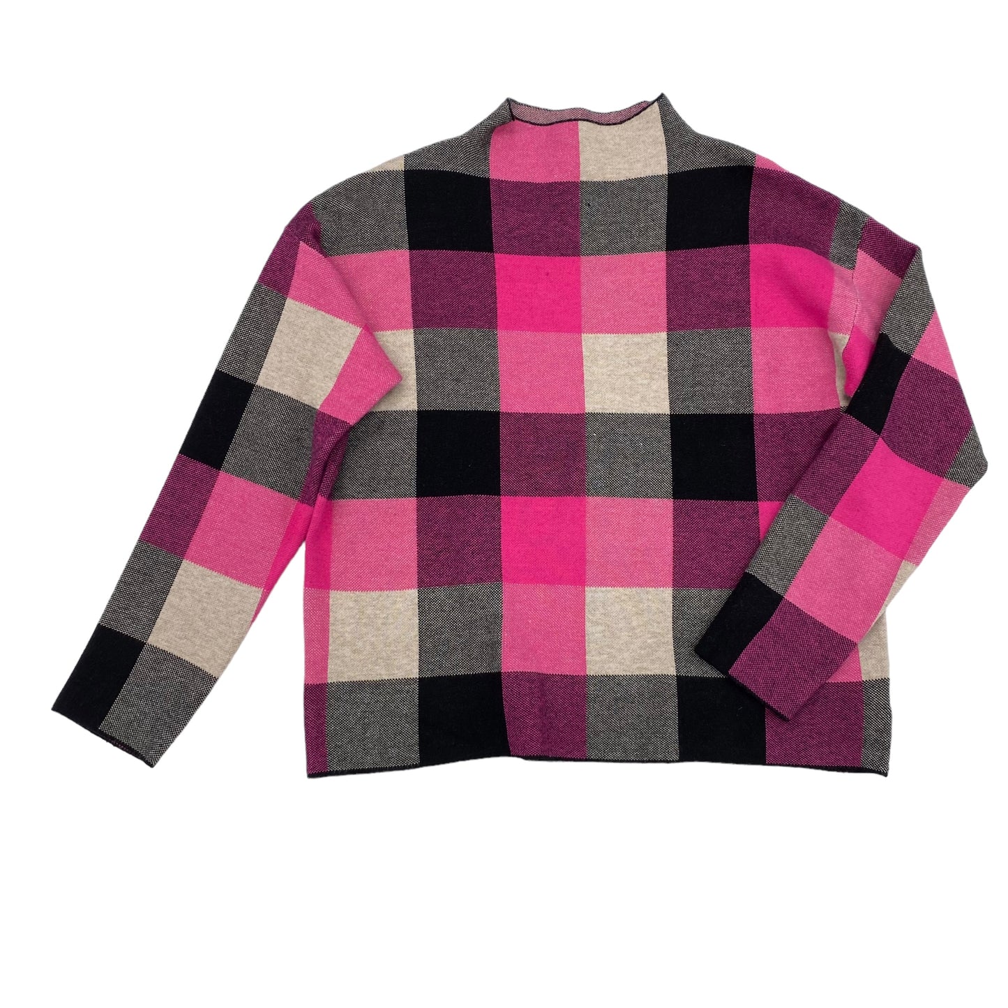 BLACK & PINK SWEATER by TAHARI BY ARTHUR LEVINE Size:L