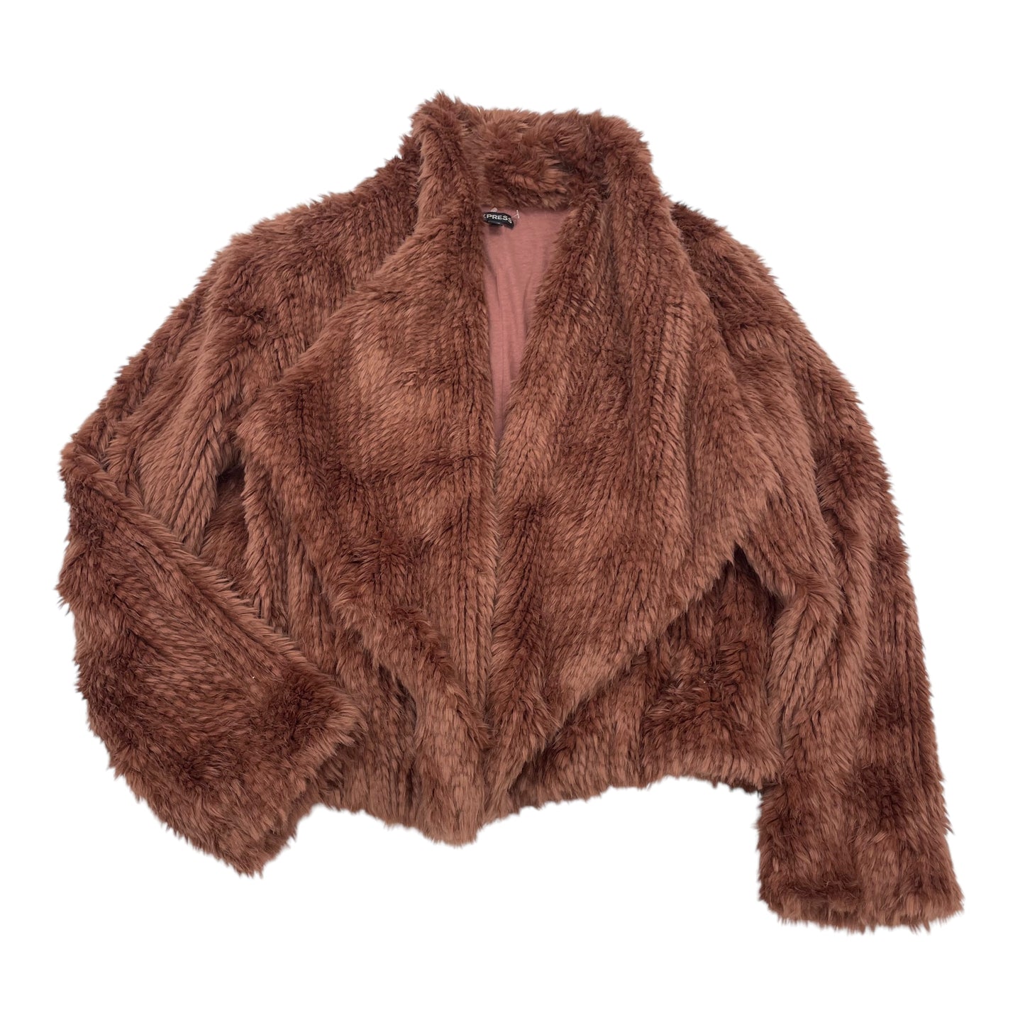 TAN JACKET FAUX FUR & SHERPA by EXPRESS Size:M