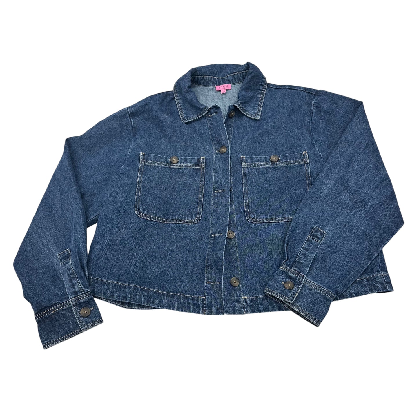 Jacket Denim By Mi Ami In Blue Denim, Size:L