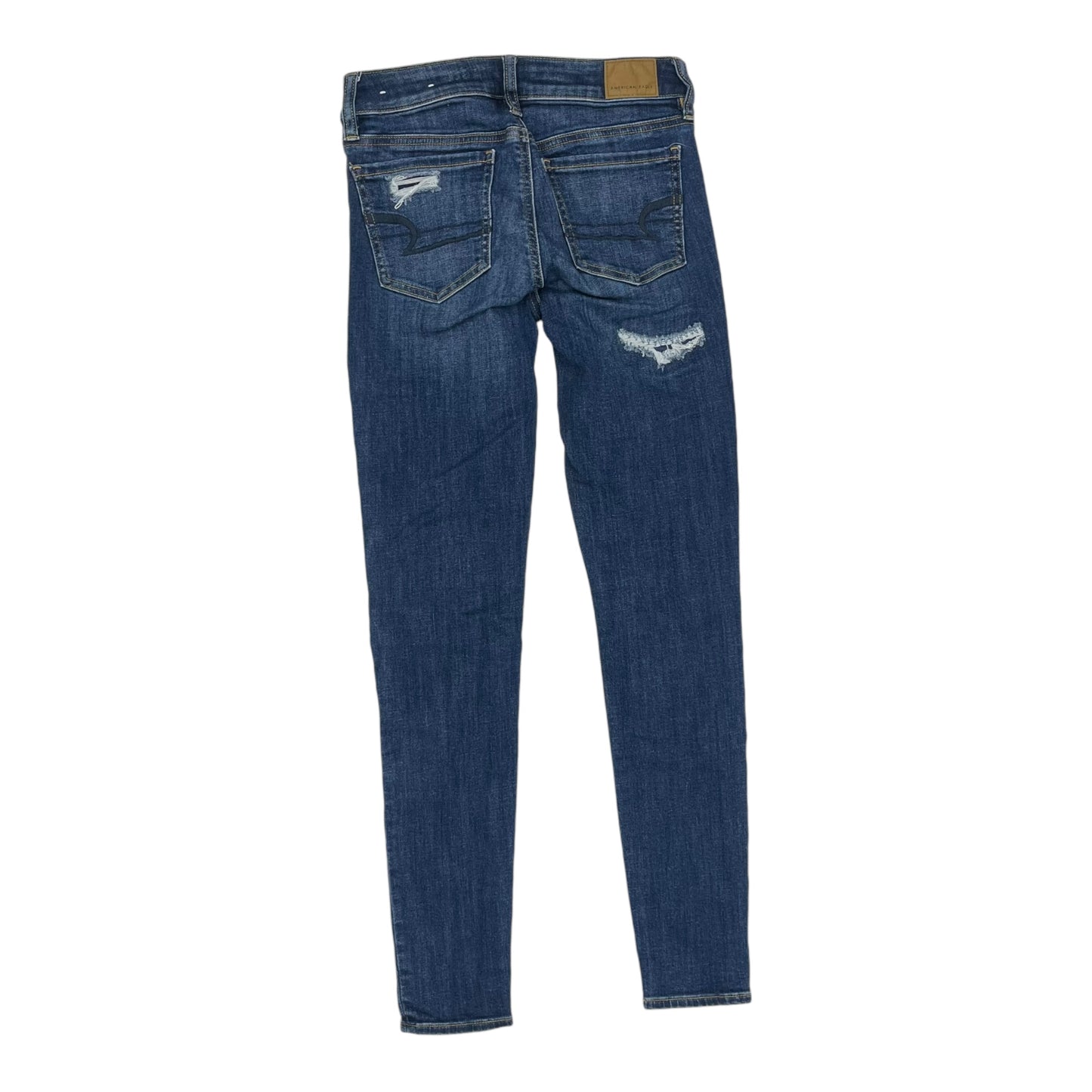 Jeans Jeggings By American Eagle In Blue Denim, Size:0