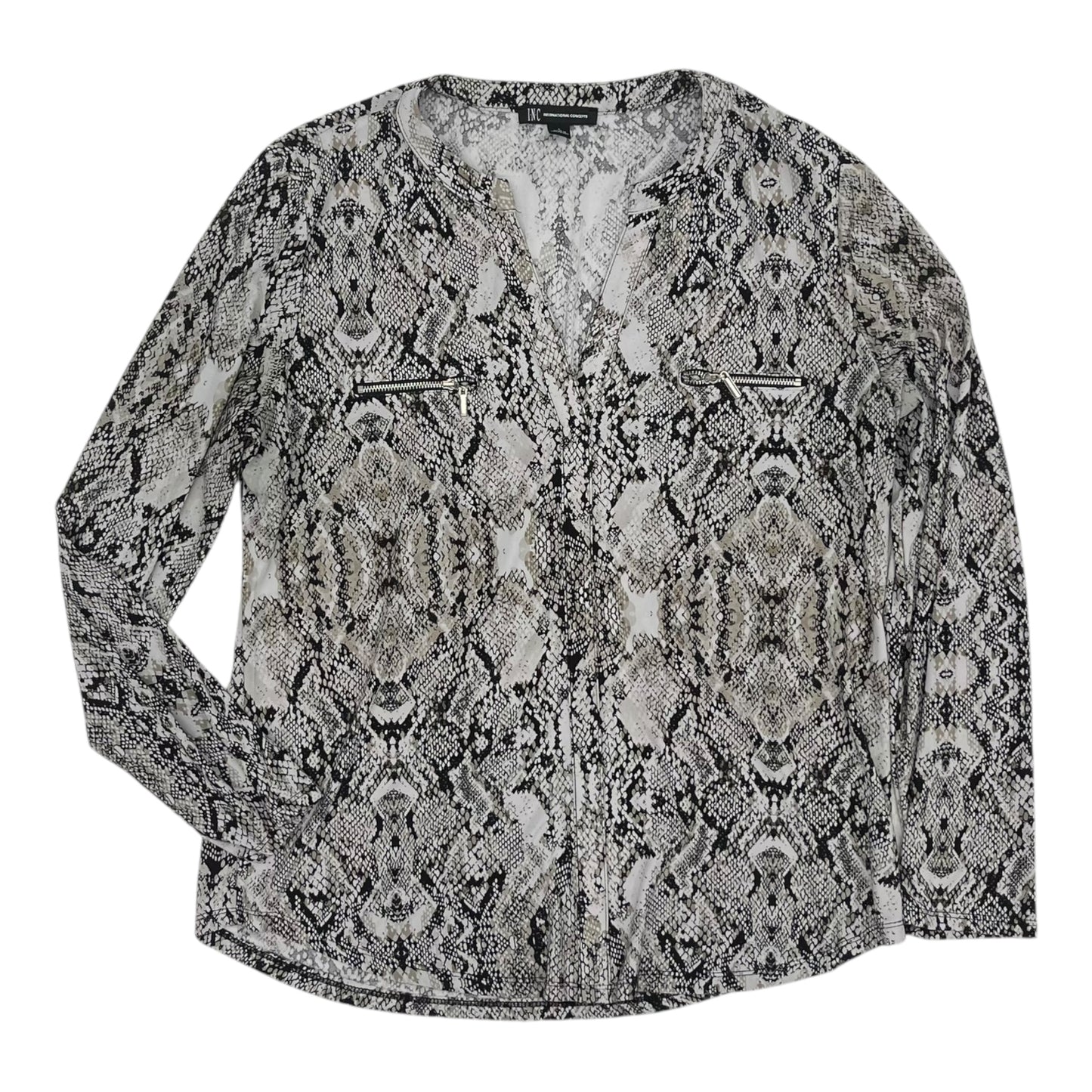 Top Ls By Inc In Snakeskin Print, Size:L