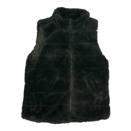 Vest Faux Fur & Sherpa By Staccato In Green, Size:L