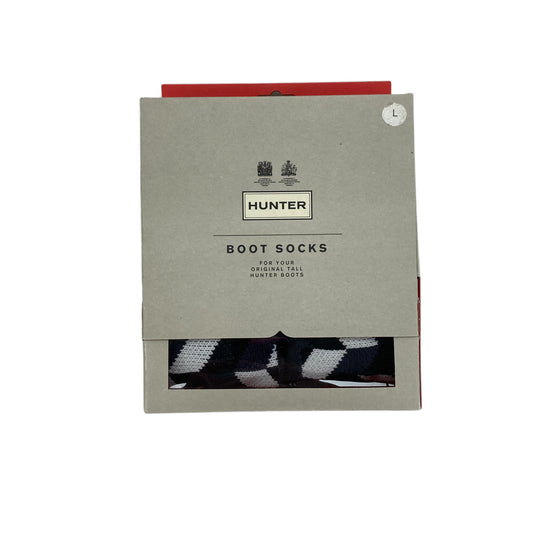 Socks By Hunter In Grey & White, Size:L