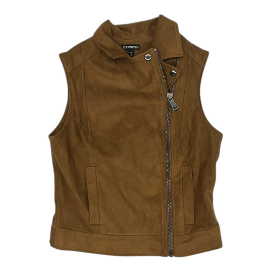 Vest Other By Express In Brown, Size:Xs