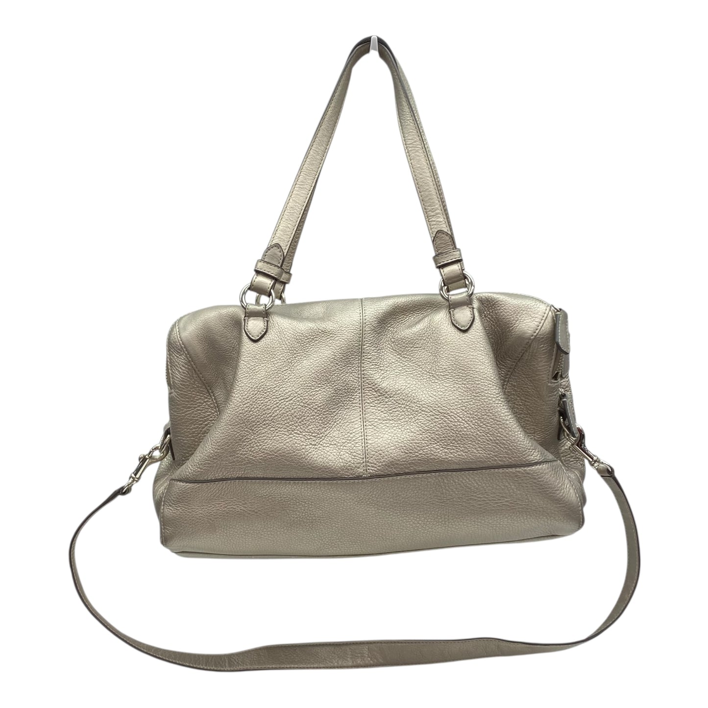 Handbag Designer By Coach In Silver, Size:Medium