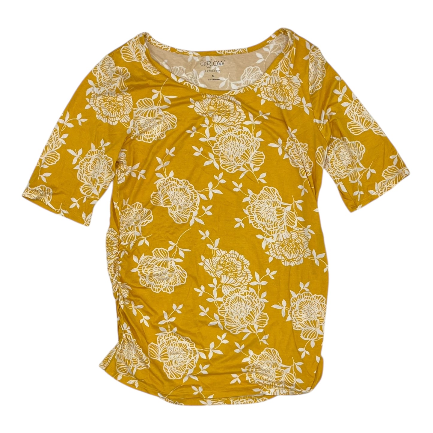 Mat Top Ss By A Glow In Yellow, Size:M
