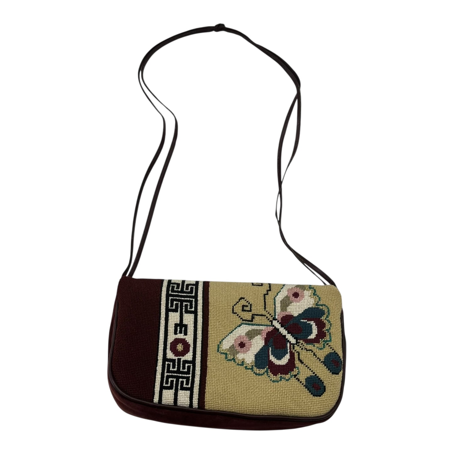 Crossbody By Clothes Mentor In Red & Tan, Size:Medium