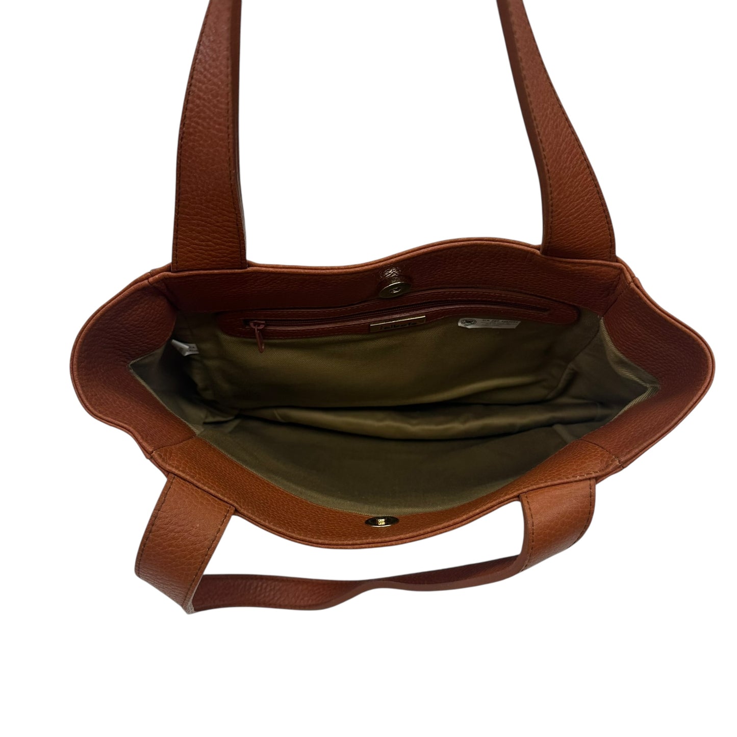 Handbag Leather By Talbots In Brown, Size:Medium