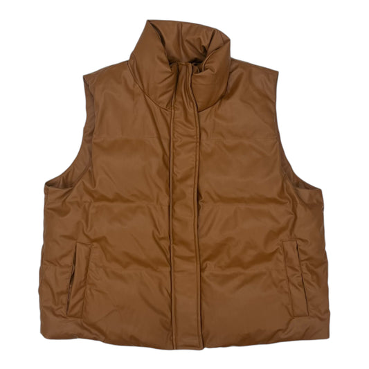 Vest Puffer & Quilted By A New Day In Brown, Size:Xl