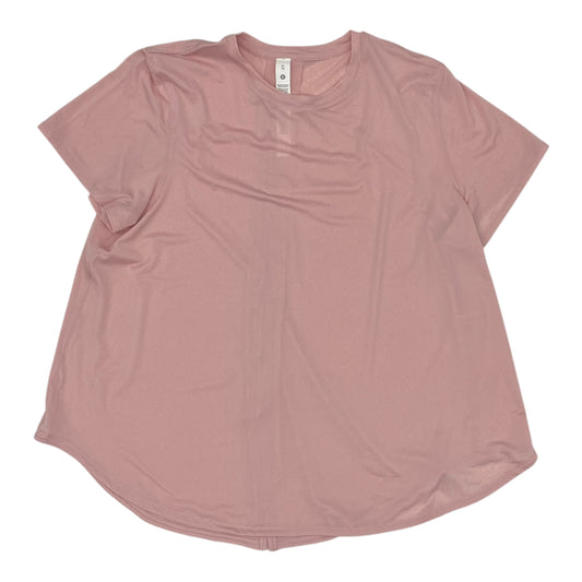 Athletic Top Ss By Lululemon In Pink, Size:Xl