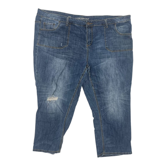 Jeans Cropped By Lane Bryant In Blue Denim, Size:28