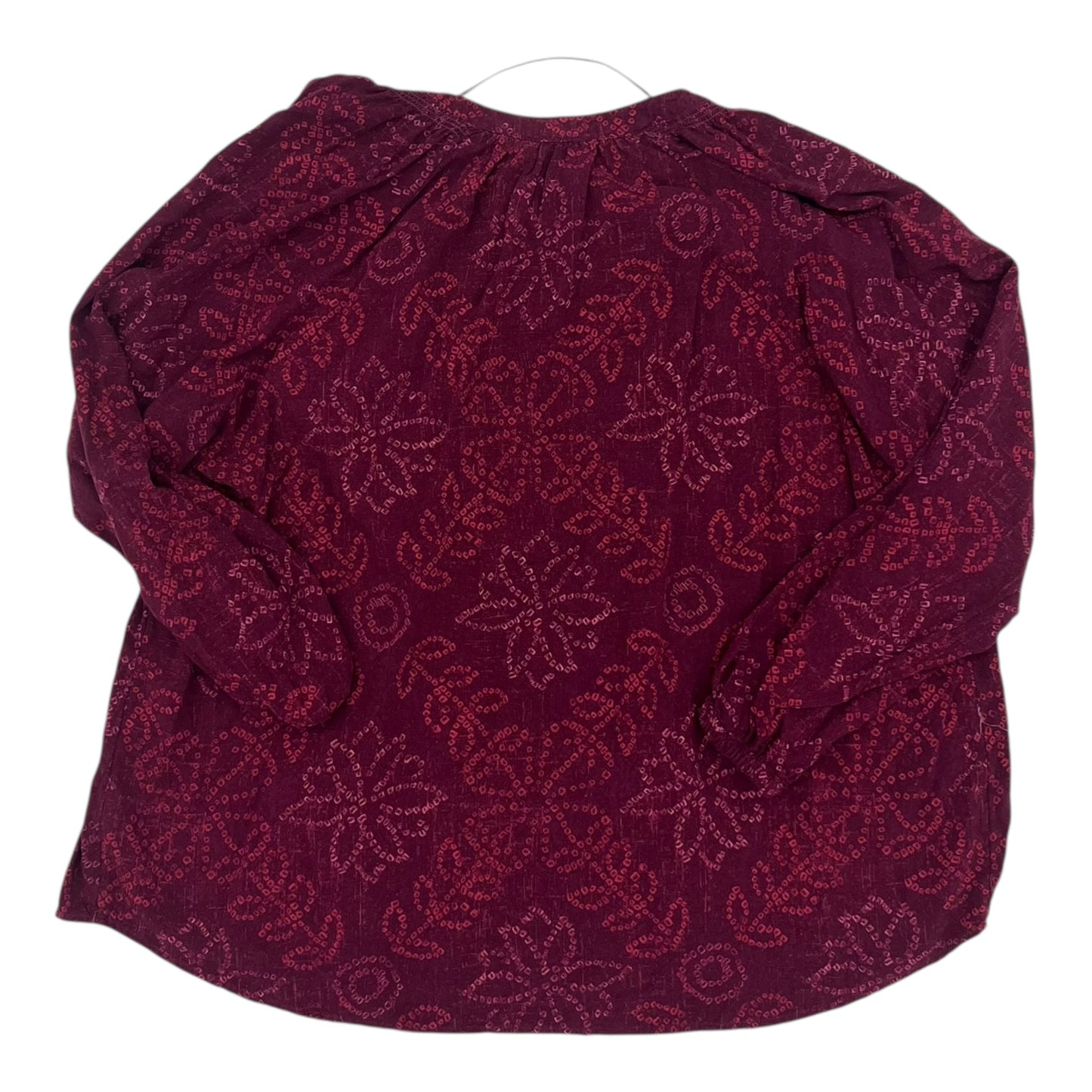 Blouse Ls By Terra & Sky In Purple, Size:2X