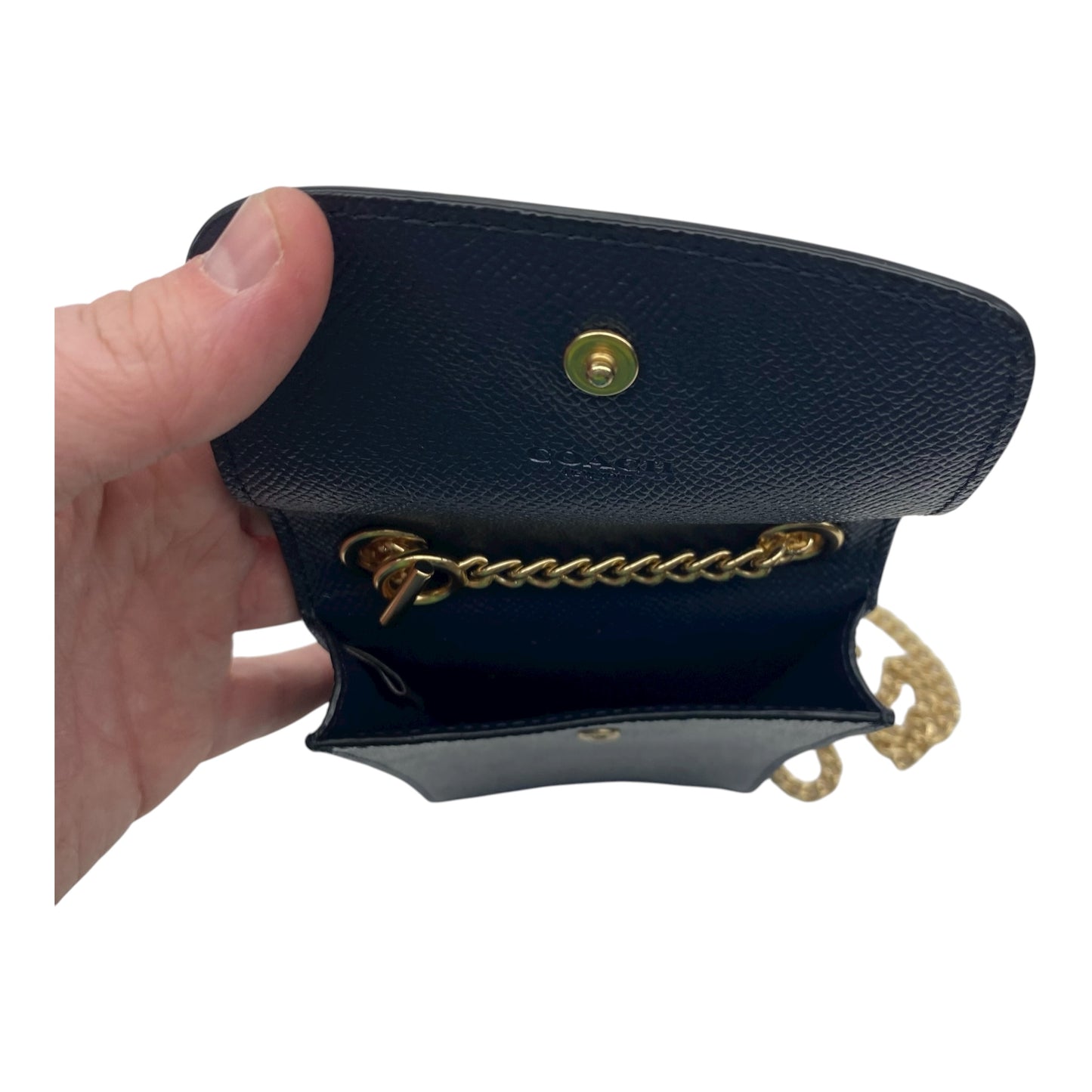 Crossbody Designer By Coach In Navy, Size:Small