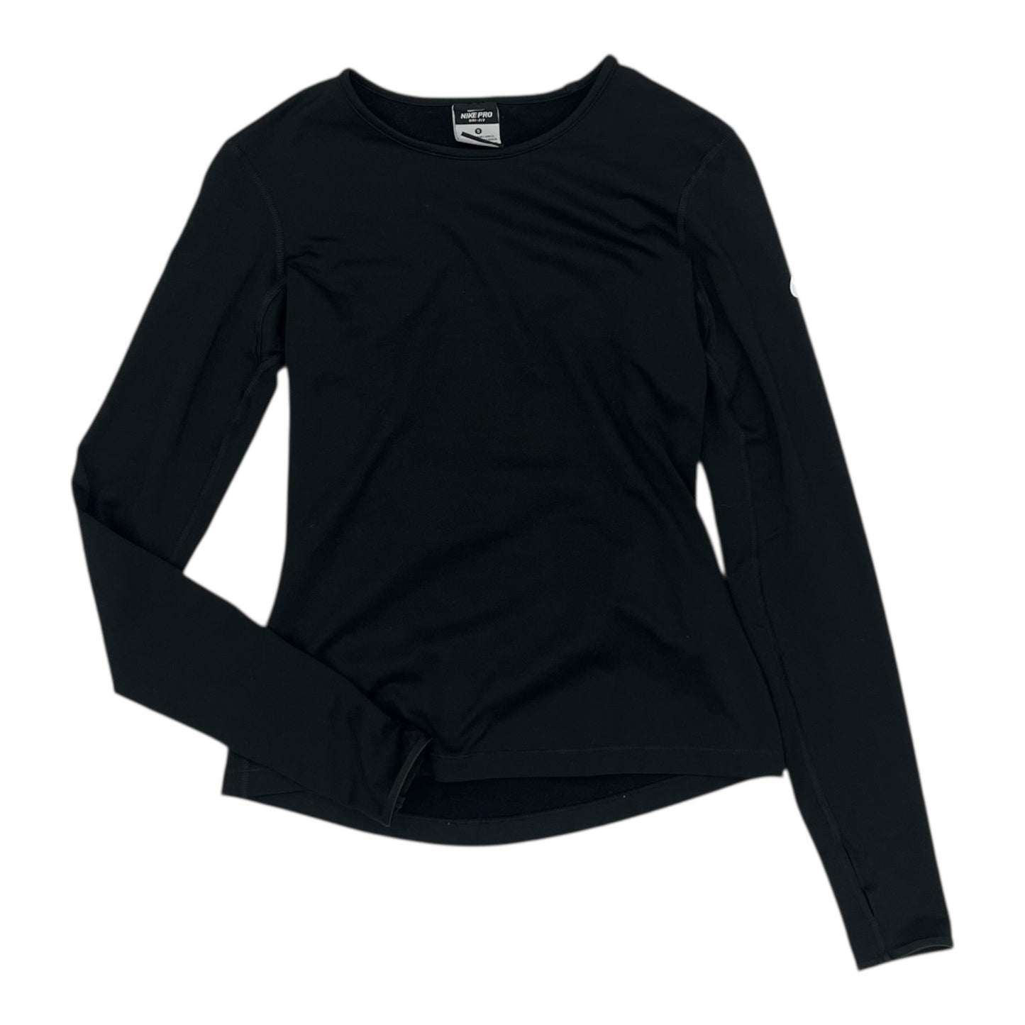 Athletic Top Ls Crewneck By Nike In Black, Size:S