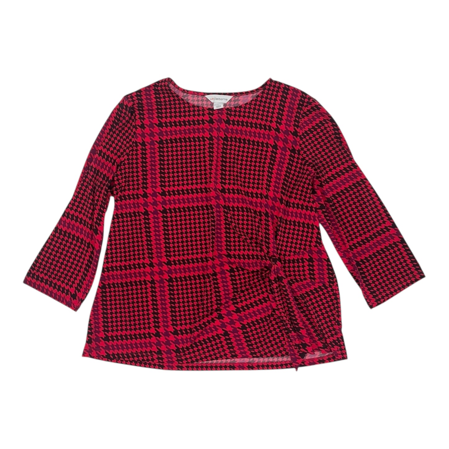 Blouse 3/4 Sleeve By Liz Claiborne In Pink, Size:L