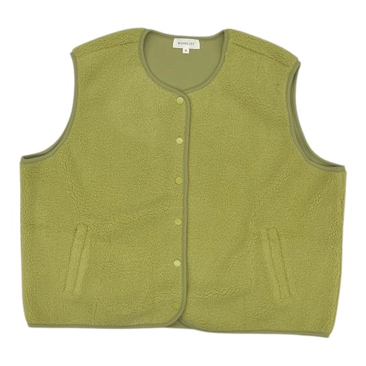 Vest Faux Fur & Sherpa By Wishlist In Green, Size:M