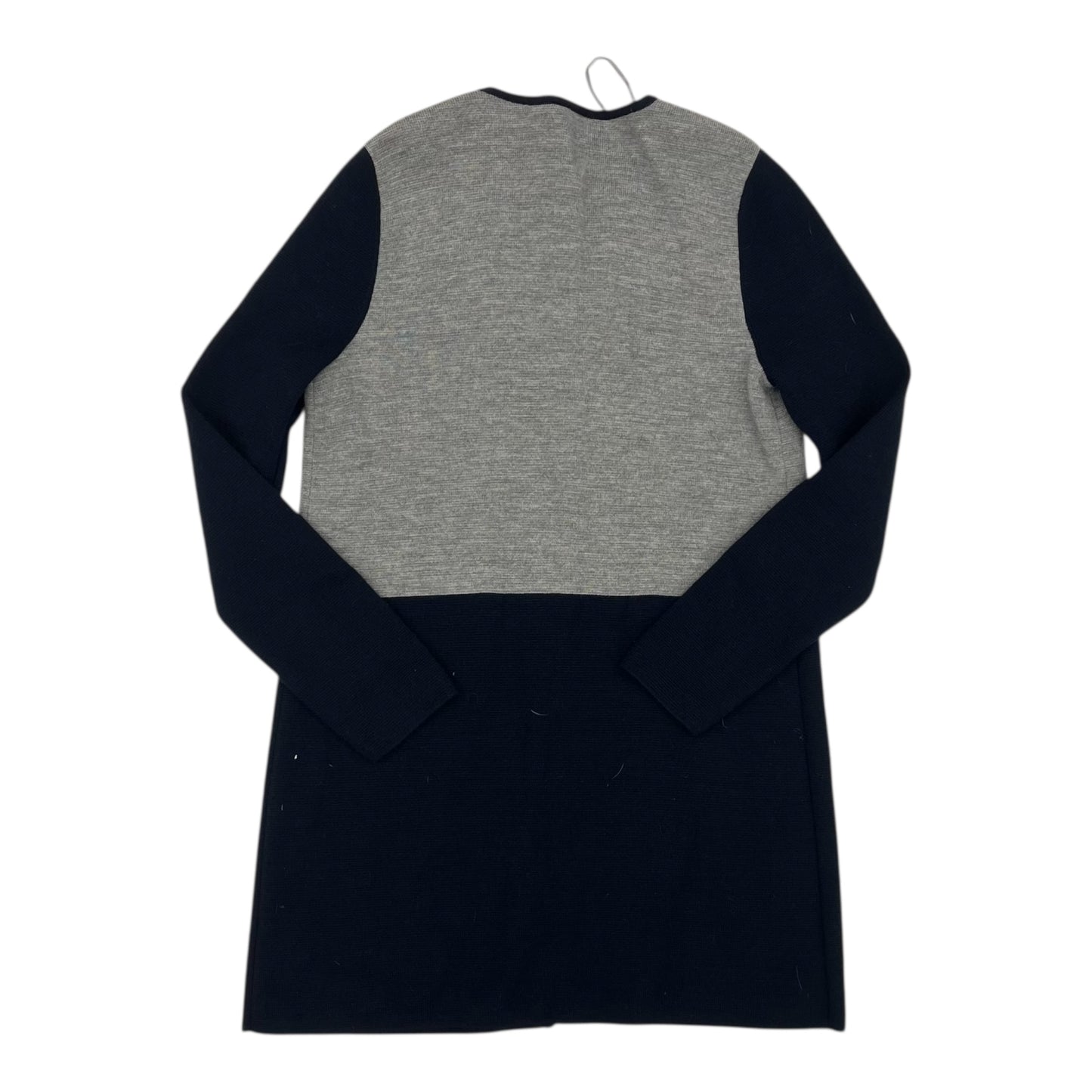 Sweater Cardigan By Talbots In Blue & Grey, Size:M