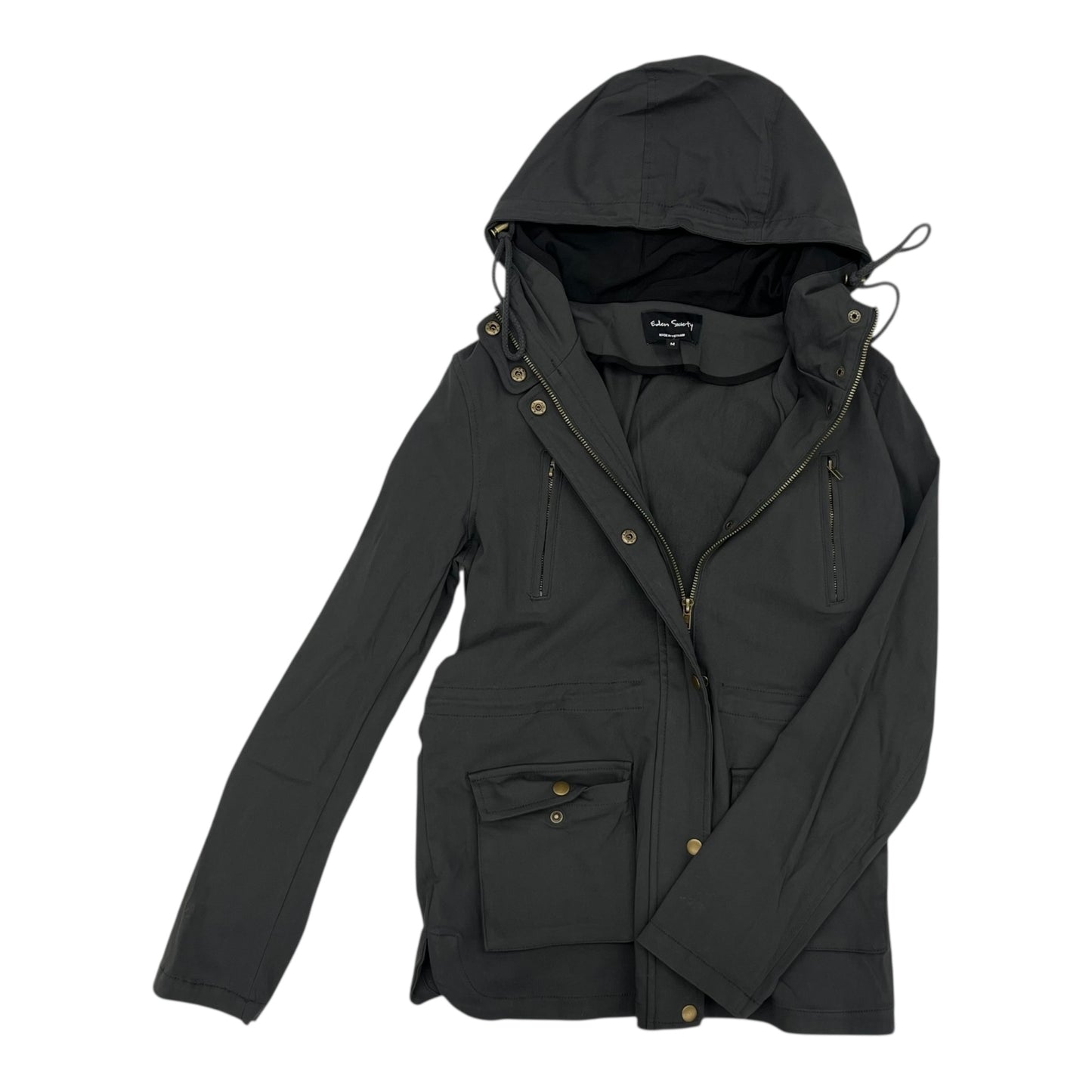 Jacket Utility By Clothes Mentor In Grey, Size:M