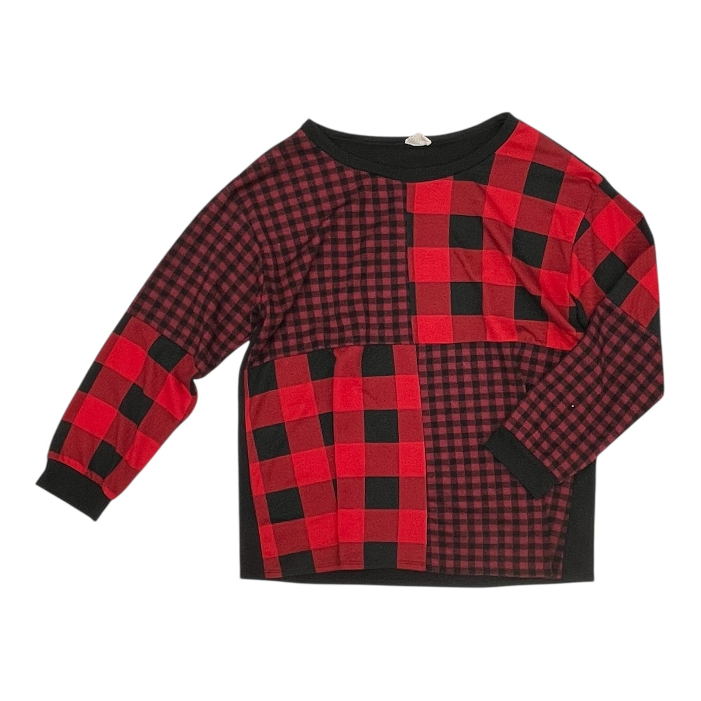 Top Ls By Bibi In Black & Red, Size:Xl